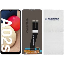 WYŚWIETLACZ IPS Z DIGITIZEREM SAMSUNG GALAXY A02S A025 SM-A025F SM-A025M SM-A025V ZE ŚCIERECZKĄ CZARNY