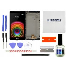 WYŚWIETLACZ Z DIGITIZEREM LG X POWER K220 CZARNY Z RAMKĄ I ZESTAWEM NAPRAWCZYM