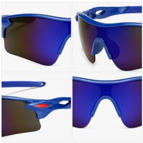 OKULARY SPORTOWE NIEBIESKIE SZKŁA UV400