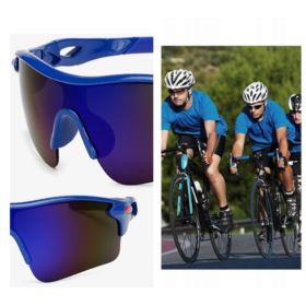 OKULARY SPORTOWE NIEBIESKIE SZKŁA UV400