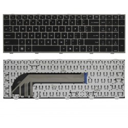 KLAWIATURA HP PROBOOK 4545 4540S 4540 4740 4740S 4545S 639396-051 CZARNA ZE SREBRNĄ RAMKĄ US