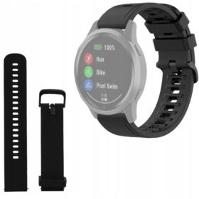 PASEK GARMIN VIVOACTIVE 3 FORERUNNER 245 645 VIVOMOVE HR STYLE LUXE VENU CZARNY