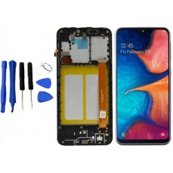 WYŚWIETLACZ Z DIGITIZEREM SAMSUNG GALAXY A20E A10E Z RAMKĄ I NARZĘDZIAMI