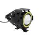 LAMPY MOTOCYKLOWE REFLEKTORY LED CREE U7 CZERWONE Z PRZEŁĄCZNIKIEM NA KIEROWNICĘ