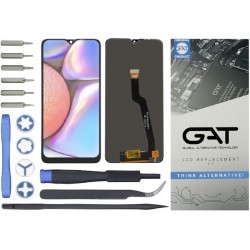 WYŚWIETLACZ I DIGITIZER SAMSUNG GALAXY A10 A105F A105G A105N A105M Z NARZĘDZIAMI GAT CZARNY IPS