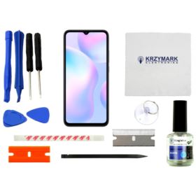 WYŚWIETLACZ I DIGITIZER XIAOMI REDMI 9A 9C Z ZESTAWEM NAPRAWCZYM CZARNY