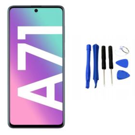 WYŚWIETLACZ Z DIGITIZEREM SAMSUNG GALAXY A71 SM-A715F Z NARZĘDZIAMI I RAMKĄ CZARNY
