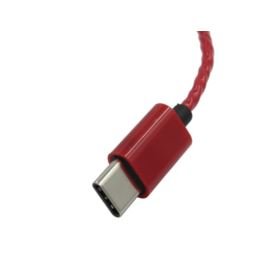 SŁUCHAWKI DOUSZNE  T1 USB-C Z MIKROFONEM CZERWONE