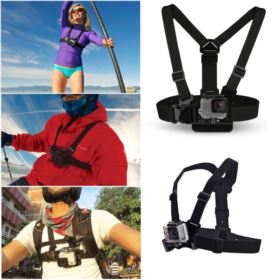 SZELKI NA TORS UCHWYT DO KAMERY SPORTOWEJ CHEST MOUNT 3 PUNKTOWE