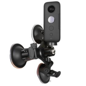 UCHWYT Z PRZYSSAWKĄ DO KAMER SPORTOWYCH TRI-ANGLE CZARNY Z OBROTOWĄ GŁOWICĄ 360 STOPNI