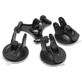 UCHWYT Z PRZYSSAWKĄ DO KAMER SPORTOWYCH TRI-ANGLE CZARNY Z OBROTOWĄ GŁOWICĄ 360 STOPNI