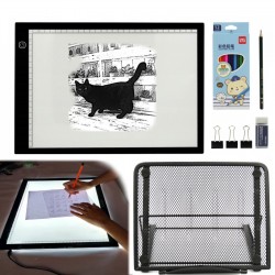 DESKA KREŚLARSKA A4 Z PODŚWIETLENIEM LED I AKCESORIAMI