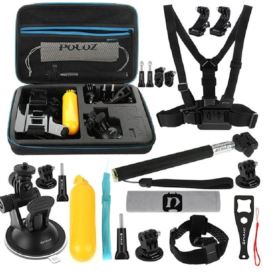 AKCESORIA DO KAMERY SPORTOWEJ ZESTAW 20 ELEMENT&Oacute;W Z WALIZKĄ