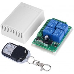 ZESTAW DO ZDALNEGO STEROWANIA Z PILOTEM RF O ZASIĘGU 70 METRÓW 4 KANAŁOWY