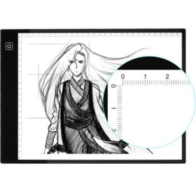 DESKA KREŚLARSKA LED A4 PODŚWIETLANA LIGHT PAD Z ZESTAWEM AKCESORI&Oacute;W