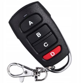 PILOT 4 KANAŁOWY 433MHZ RF DO STEROWANIA CZARNO-SREBRNY