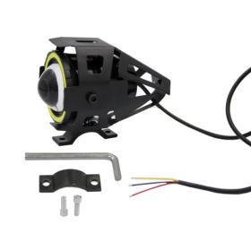 LAMPA MOTOCYKLOWA REFLEKTOR LED CREE U7 CZERWONY RING