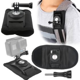 OBROTOWE MOCOWANIE DO KAMERY SPORTOWEJ NA PLECAK Z ŚRUBĄ