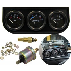 DODATKOWE ZEGARY SAMOCHODOWE WSKAŹNIK CIŚNIENIA OLEJU  TEMPERATURY SILNIKA I VOLTOMIERZ