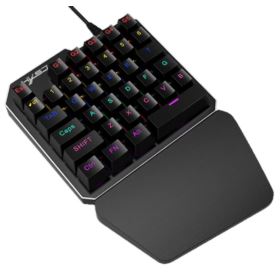 KLAWIATURA MECHANICZNA PRZEWODOWA LEWA DLA GRACZY 35 KLAWISZY PODŚWIETLANA RGB