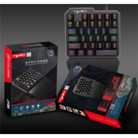 KLAWIATURA MECHANICZNA PRZEWODOWA LEWA DLA GRACZY 35 KLAWISZY PODŚWIETLANA RGB