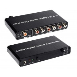 KONWERTER DEKODER SYGNAŁU CYFROWEGO NA ANALOGOWY COAXIAL SPDIF NA RCA 5.1