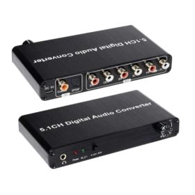 KONWERTER DEKODER SYGNAŁU CYFROWEGO NA ANALOGOWY COAXIAL SPDIF NA RCA 5.1