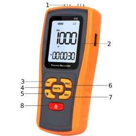 MIERNIK CIŚNIENIA CYFROWY MANOMETR R&Oacute;ŻNICOWY BENETECH GM510
