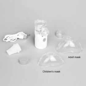 INHALATOR ULTRADŹWIĘKOWY NEBULIZATOR PRZENOŚNY DLA DZIECI I DOROSŁYCH BIAŁO-SZARY