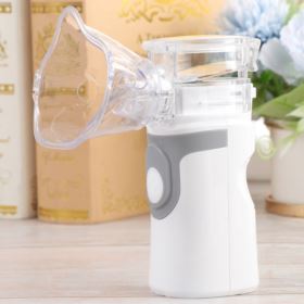 INHALATOR ULTRADŹWIĘKOWY NEBULIZATOR PRZENOŚNY DLA DZIECI I DOROSŁYCH BIAŁO-SZARY