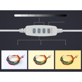 NAMIOT BEZCIENIOWY 20CM Z RINGIEM LED I 6 TŁAMI FOTOGRAFICZNYMI