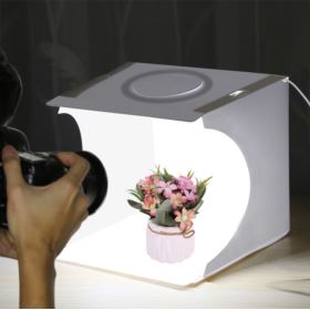 NAMIOT BEZCIENIOWY 20CM Z RINGIEM LED I 6 TŁAMI FOTOGRAFICZNYMI