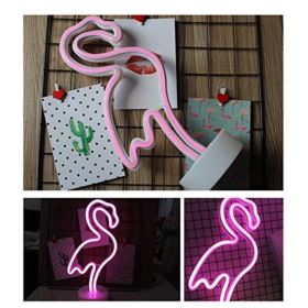 LAMPKA FLAMING LED NEON Z PODSTAWKĄ I KABLEM USB