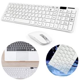 KLAWIATURA I MYSZ BEZPRZEWODOWA BIAŁA ZESTAW K-06