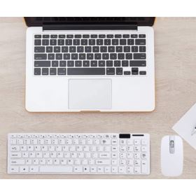 KLAWIATURA I MYSZ BEZPRZEWODOWA BIAŁA ZESTAW K-06