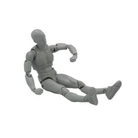 MANEKIN DO RYSOWANIA 13,5CM SZARY Z 4 DŁONIAMI I 2 STOPAMI