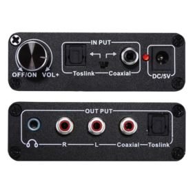 KONWERTER DWUKIERUNKOWY SPDIF I COAXIAL Z ZASILACZEM