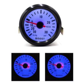 WSKAŹNIK DOŁADOWANIA TURBO BOOST PSI 52MM PODŚWIETLANY CZARNY