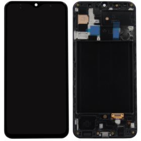 WYŚWIETLACZ Z DIGITIZEREM SAMSUNG GALAXY A50 SM-A505FN SM-A505F Z RAMKĄ CZARNY