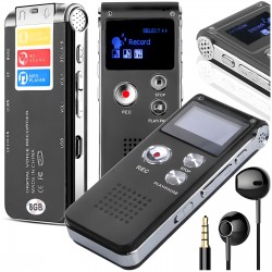 DYKTAFON SK-012 CYFROWY MP3 8GB SREBRNY