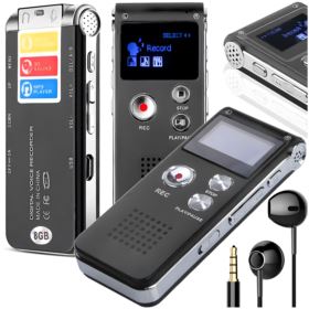 DYKTAFON SK-012 CYFROWY MP3 8GB SREBRNY