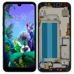 WYŚWIETLACZ Z DIGITIZEREM LG Q60 LMX525EAW K50 LM-X520HM Z RAMKĄ CZARNY FULL SET