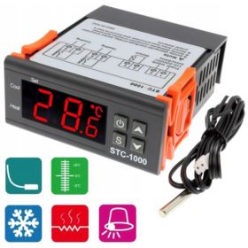 REGULATOR TEMPERATURY 220V 10A TERMOSTAT CYFROWY STC-1000
