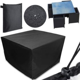 POKROWIEC NA MEBLE OGRODOWE GRILLA 123x123x74 CM CZARNY