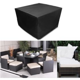 POKROWIEC NA MEBLE OGRODOWE GRILLA 123x123x74 CM CZARNY