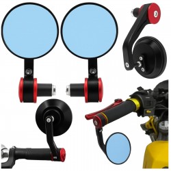 LUSTERKA MOTOCYKLOWE QUAD SKUTER ATV OKRĄGŁE 2 SZT.