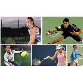 PIŁKA TENISOWA NA GUMCE Z PODSTAWKĄ