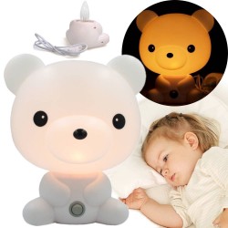 LAMPKA NOCNA DLA DZIECI MIŚ BIAŁA