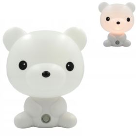 LAMPKA NOCNA DLA DZIECI MIŚ BIAŁA