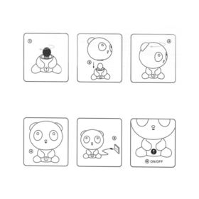 LAMPKA NOCNA PANDA DLA DZIECI Z KABLEM